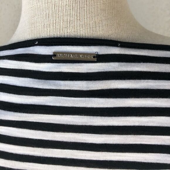 Michael Kors Black and White Striped Top Size S - Picture 5 of 5